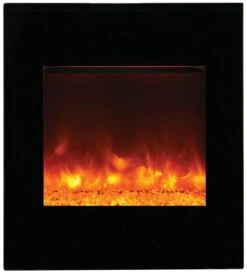 Amantii 24 Inch Wall And Corner Mount Electric Fireplace With Glass Surround