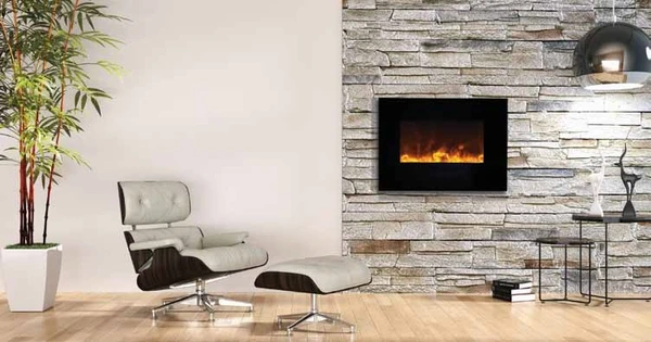 Amantii 26 Inch Wall Or Flush Mount Smart Electric Fireplace With Glass Surround - Image 2