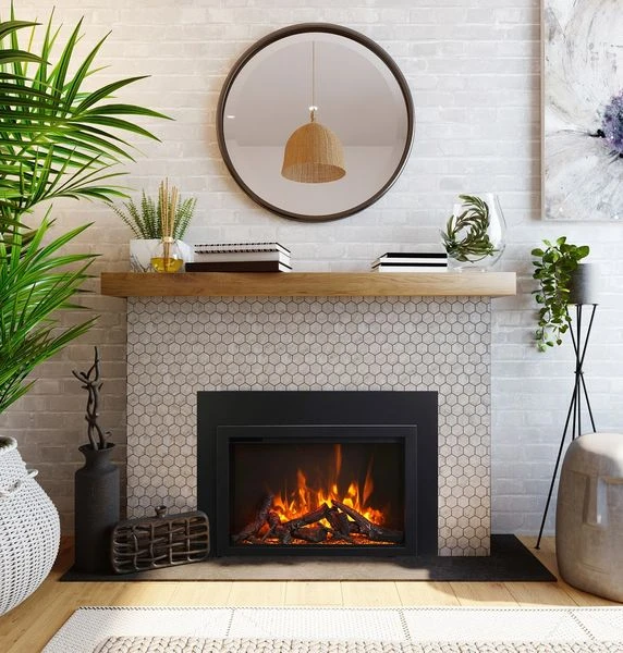 Amantii 26 Inch Traditional Smart Electric Fireplace Insert - Image 3