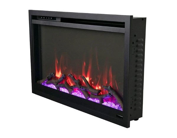 Amantii 26 Inch Traditional Extra Slim Built-In Smart Electric Fireplace - Image 2