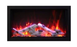 Amantii 40 Inch Panorama Extra Tall Deep Built-In Smart Electric Linear Fireplace