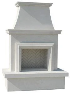 American Fyre Designs Vented Contractor's Fireplace With Moulding