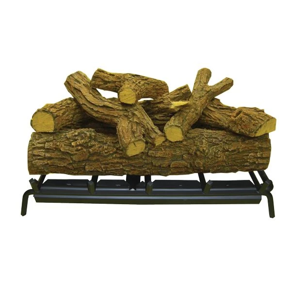 Aspen Industries Master Flame See-Thru Outdoor Fireplace Burner And Logs - Red Oak