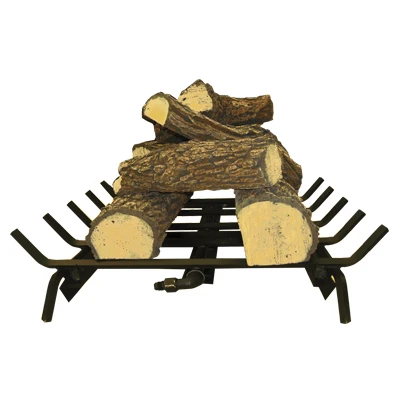 Aspen Industries Master Flame See-Thru Outdoor Fireplace Burner And Logs - Red Oak - Image 2