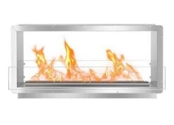Bio Flame 50 Inch See-Through XL Fireplace Firebox With 38 Inch Ethanol Fuel Burner