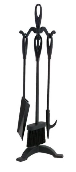 Dagan 25 Inch Three-Piece Teardrop Fireplace Tool Set