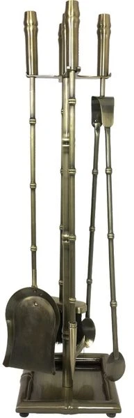 Dagan 30 Inch Four-Piece Bamboo Fireplace Tool Set