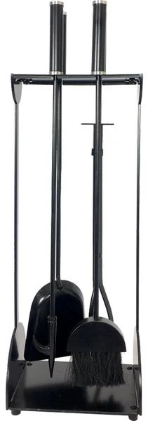 Dagan 30 Inch Standing Cart And Four-Piece Fireplace Tool Set