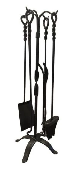 Dagan 31 Inch Four-Piece Spiral Fireplace Tool Set