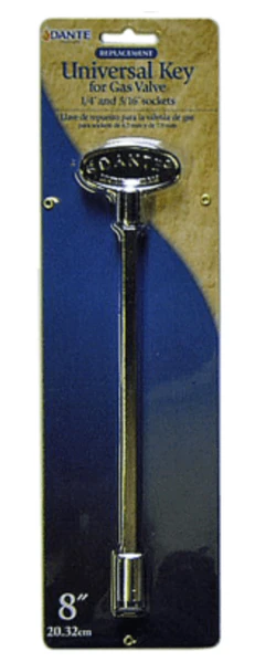 Dante 8 Inch Universal Gas Valve Key - Carded