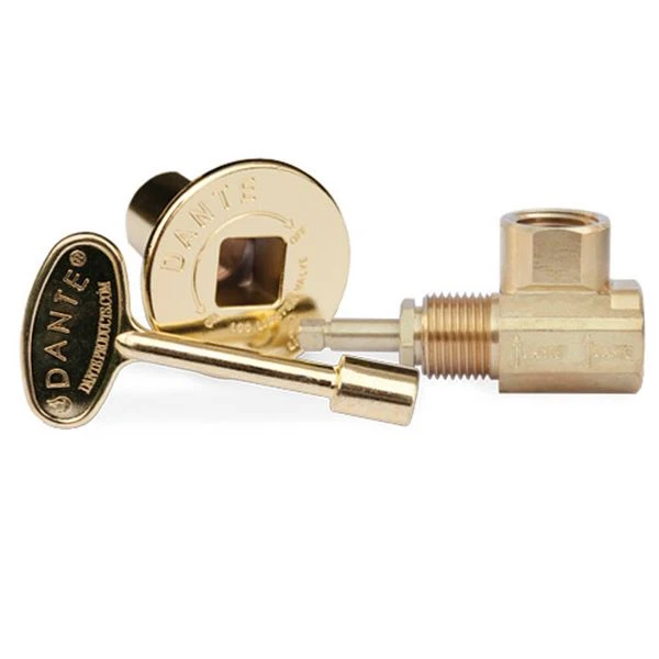 Dante Angled Ball Valve, 3' Key, Floor Plate Kit Poly Bagged