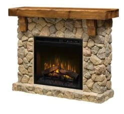 Dimplex Fieldstone Electric Fireplace With Mantel