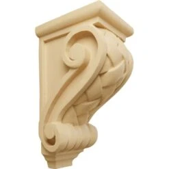Ekena Millwork 3 1/2 Inch Small Basket Weave Corbel