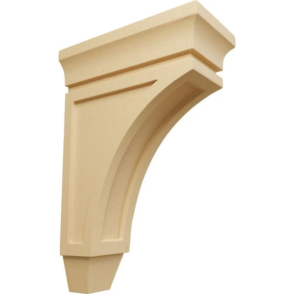 Ekena Millwork 3 3/8 Inch Small Lucan Wood Corbel