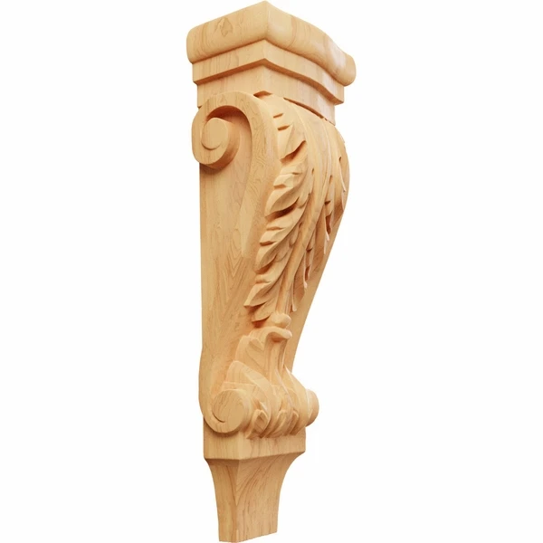 Ekena Millwork 5 1/8 Inch Medium Acanthus Pilaster Wood Corbel - Image 6