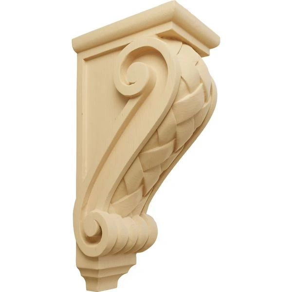 Ekena Millwork 5 Inch Large Basket Weave Corbel
