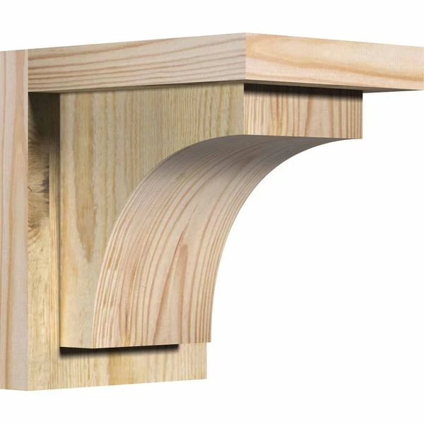 Ekena Millwork 6 Inch Huntington Rough Sawn Corbels With Backplate