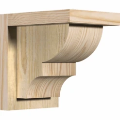 Ekena Millwork 8 Inch Ridgewood Rough Sawn Corbels With Backplate
