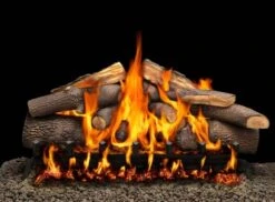 Empire 42' Advantage Refractory Vented Natural Gas Logs Set And Advantage Triple Burner - Match Light