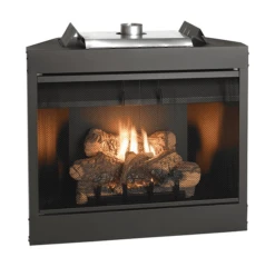 Empire Keystone 34' Natural Gas Flush Front Deluxe B-Vent Fireplace -Intermittent Pilot