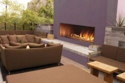 Empire OLL60FP12SN Carol Rose Outdoor Stainless Steel Linear Fireplace