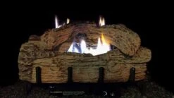 EverWarm 18' Palmetto Oak Ventless Natural Gas Log Set With Manual Control