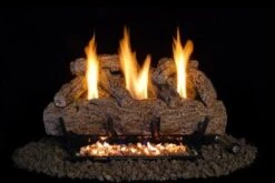 Fyreside 24 Inch Live Oak Vent Free Gas Log Set And Burner - Safety Pilot