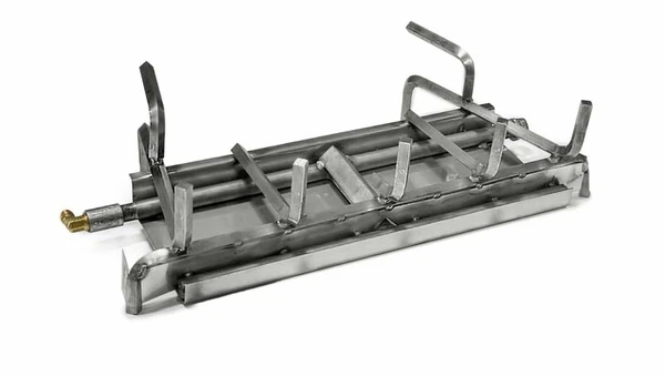 Grand Canyon 18' Arizona Juniper See-Through Vented Natural Gas Logs Set And Stainless Steel Two Burner With 110V Electronic System - Image 2