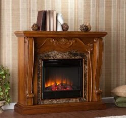 SEI 45 Inch Cardona Electric Fireplace With Mantel