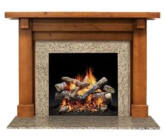 Majestic Battlefield C Knotty Alder Wood Fireplace Mantel