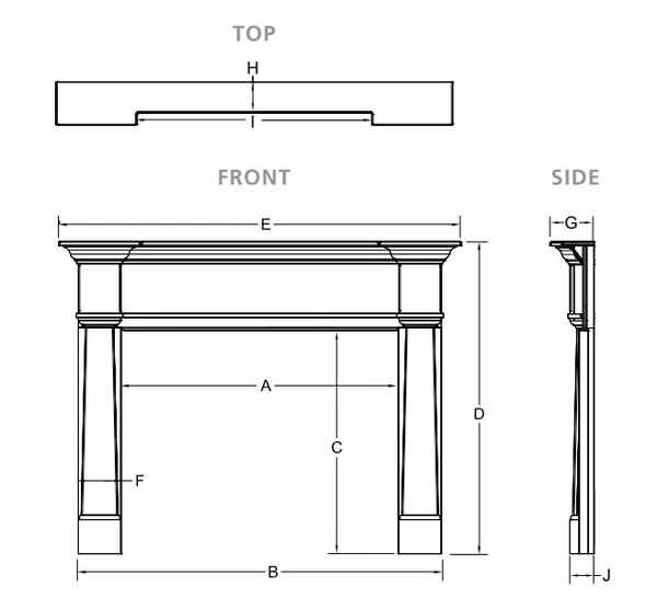 Majestic Bellevue C Primed MDF Wood Fireplace Mantel - Image 2