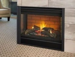 Majestic 36 Inch Direct Vent Natural Gas Fireplace With IntelliFire Touch Ignition - Left Corner