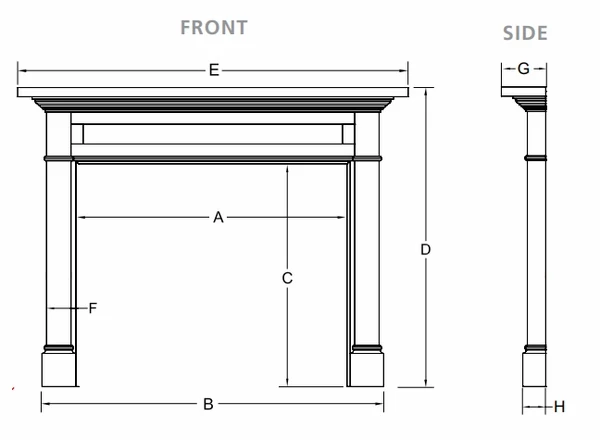 Majestic Roxborough B Flush Fireplace Mantel Surround - Image 2