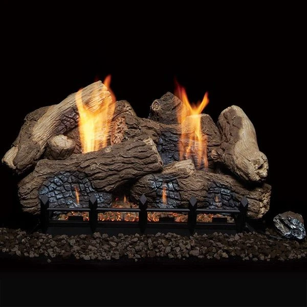 Monessen 18' Berkley Oak Vent Free Gas Fiber Ceramic Log Set - For 18' Natural Blaze Burners