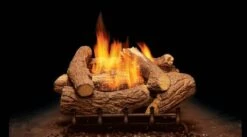 Monessen 18' Mountain Cedar Ventless Natural Gas Log Set With Safety Pilot Kit
