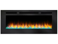 SimpliFire 84 Inch Allusion Recessed Linear Electric Wall Fireplace