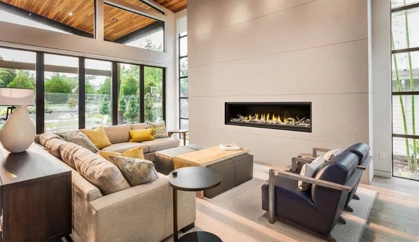 Napoleon 74' Vector Series Direct Vent Gas Linear Fireplace - Electronic Ignition - Image 2