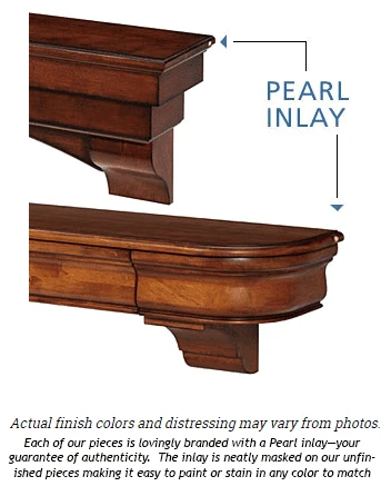 Pearl Mantels 418 Homestead Antique Finish Mantel Shelf - Image 6
