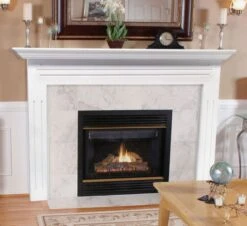 Pearl Mantels 48 Inch Newport MDF Full Fireplace Mantel - White