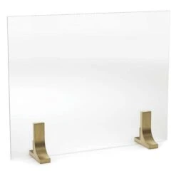 Pilgrim 39 Inch Dorset Single-Panel Glass Fireplace Screen