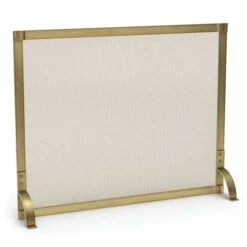 Pilgrim 39 Inch Hurley Single-Panel Mesh Fireplace Screen