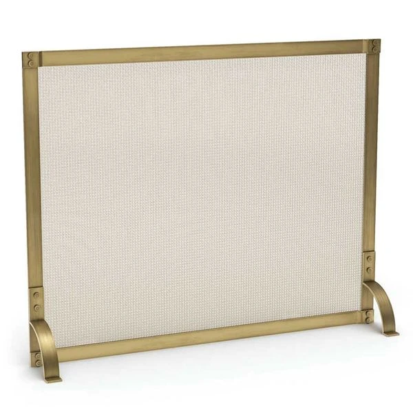 Pilgrim 39 Inch Hurley Single-Panel Mesh Fireplace Screen