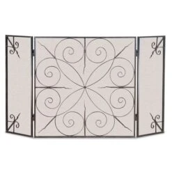 Pilgrim Elements Tri Panel Folding Fireplace Screen