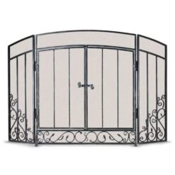 Pilgrim Renaissance Tri Panel Fireplace Screen With Doors
