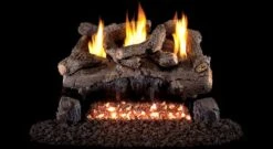 Real Fyre 16'/18' Evening Fyre Ventless Natural Gas Logs Set With Safety Pilot Kit