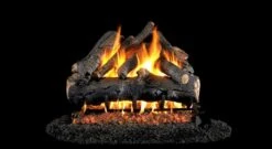 Real Fyre 18' American Oak Vented Natural Gas Logs Set- Match Light
