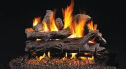 Real Fyre 18' Coastal Driftwood Vented Natural Gas Logs Set- Match Light