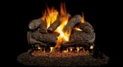 Real Fyre 18' Forest Oak Vented Natural Gas Logs Set- Match Light