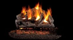 Real Fyre 18' Rugged Oak Vented Natural Gas Logs Set- Match Light