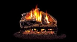 Real Fyre 18' Rugged Split Oak Vented Natural Gas Logs Set- Match Light